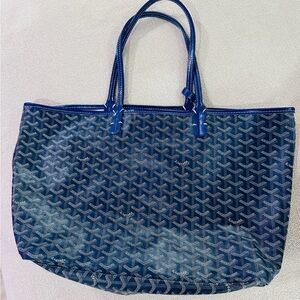 Luxury Blue Patterned Tote Bag